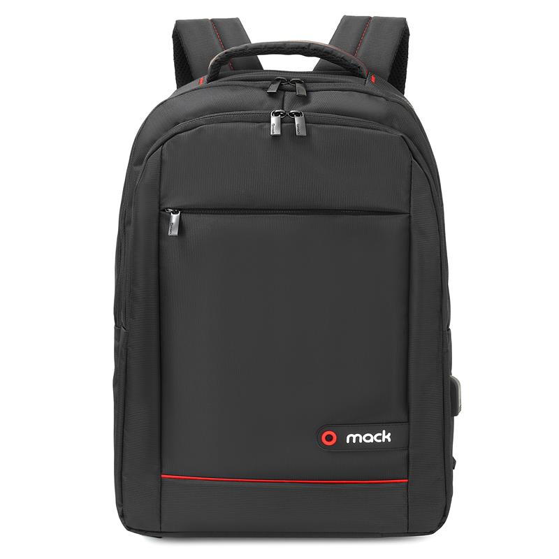 MACK MCC-007 17.3" OFFICE USB GİRİŞLİ NOTEBOOK SIRT ÇANTASI SİYAH - Mack