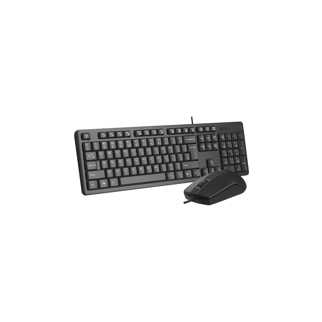 A4 TECH KR-3330S Q Türkçe USB Multimedya Siyah Sessiz Mouse Klavye+ Mouse - A4 TECH - görsel 3