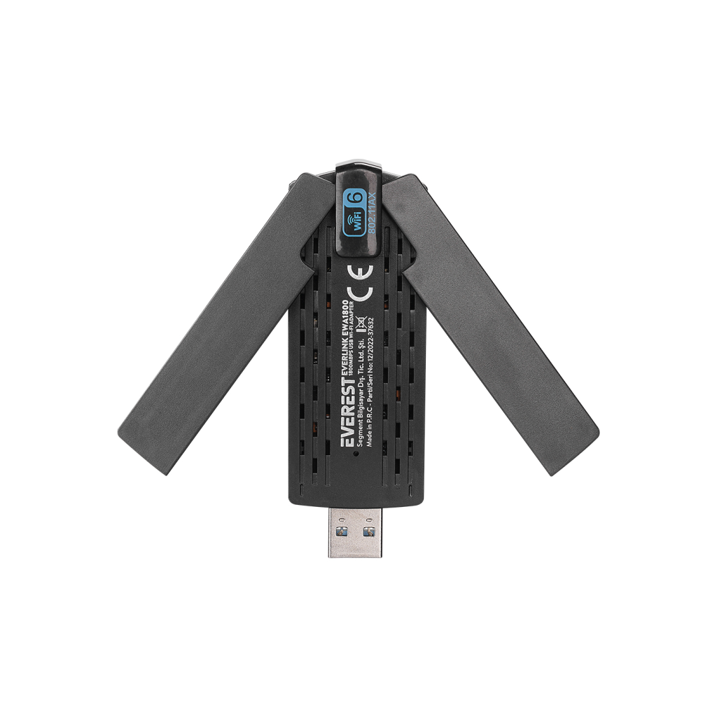 EVEREST EWA1800, 1800Mbp, 2.4Ghz ve 5Ghz Dual Band, WIFI 6, 2x3.5dbi Anten, USB3.0, WIRELESS ETHERNET - Everest - görsel 3
