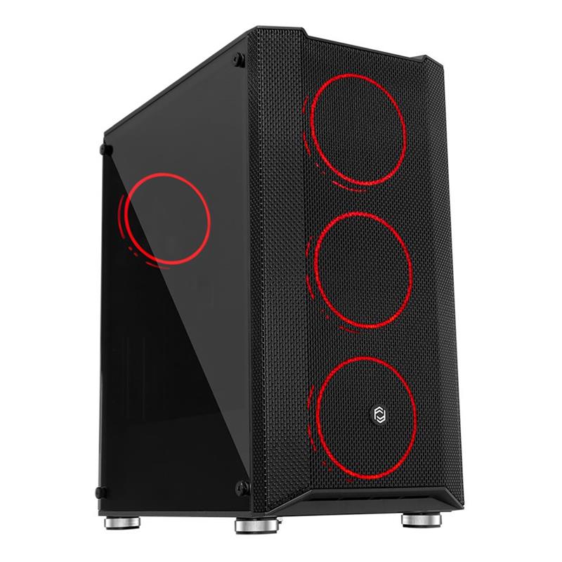FRISBY FC-9405G 650W 80+ 4X120MM DUAL RING RGB FAN USB 3.0 MİDİ TOWER SİYAH KASA - Frisby - görsel 3