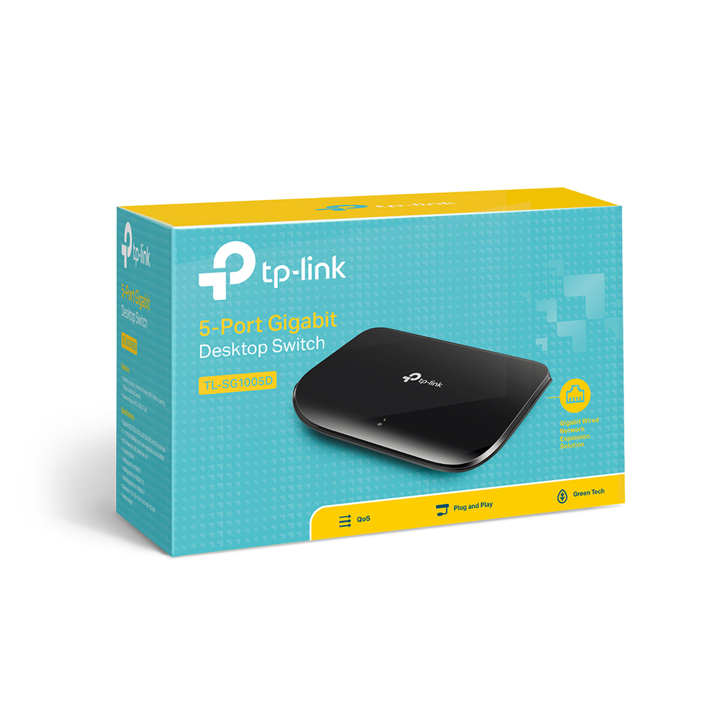 TP-LINK TL-SG1005D, 5 Port, GigaBit, Yönetilemez, Masaüstü Switch - Tp-Link