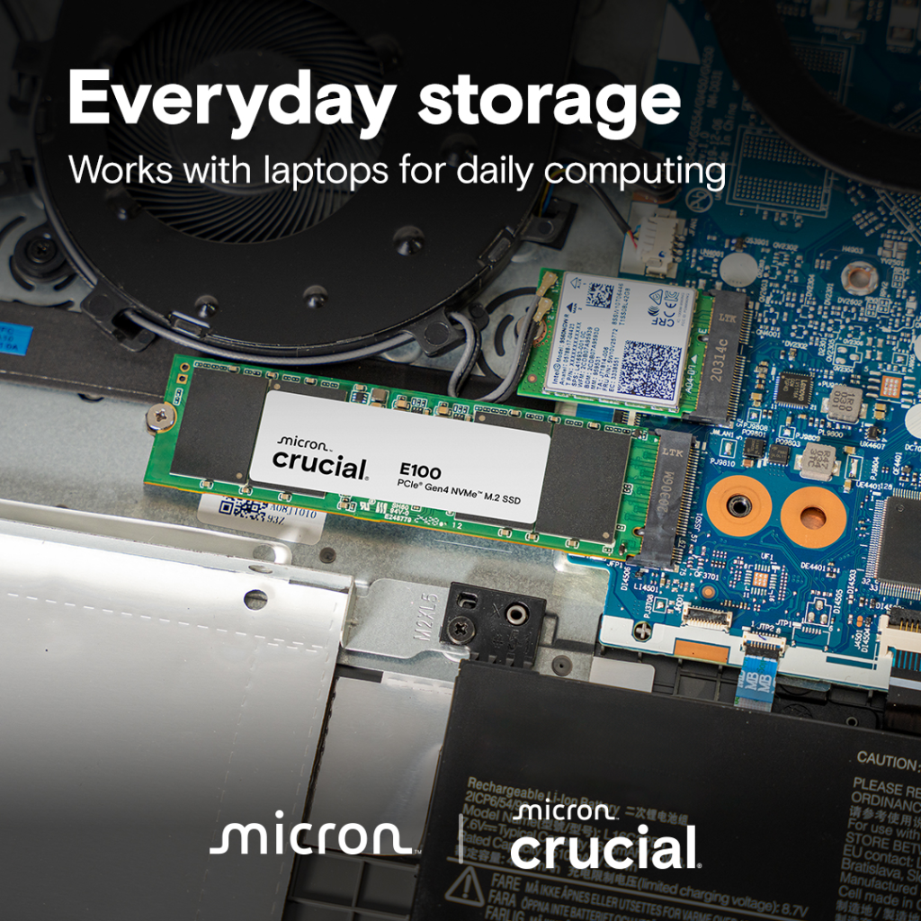 CRUCIAL CT480E100SSD8, E100, 480GB, 4700/2500, Gen4, NVME PCIe M.2 2280, SSD - Crucial - görsel 5