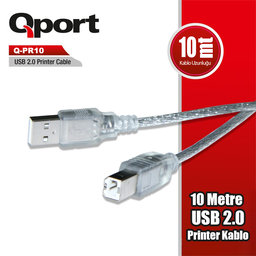 QPORT (Q-PR10) USB2.0 10M YAZICIKABLOSU - QPORT