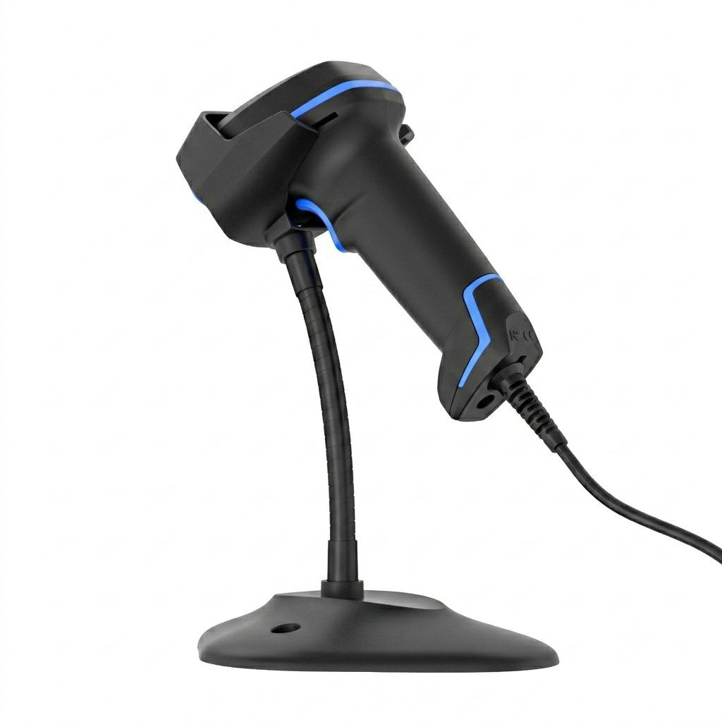Tiwox VS-50, EL Tipi, 2D Karekod, USB Kablolu, Endüstriyel Barkod Okuyucu (Stand Ünitesi ile birlikte) - Tiwox