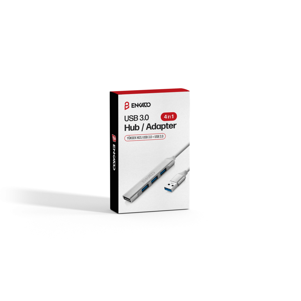 ENKADO EKD-UH60, USB3.0 to 3xUSB 2.0, 1xUSB 3.0, Metal, USB HUB - Enkado - görsel 2
