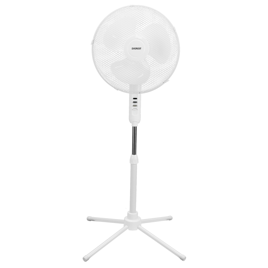 EVEREST FAN10, BEYAZ, EcoWind, 3 Kademeli Hız, 16" Kanat, 45W, Otomatik Salınım, Yükseklik Ayarlı, AC220, Vantilatör - Everest