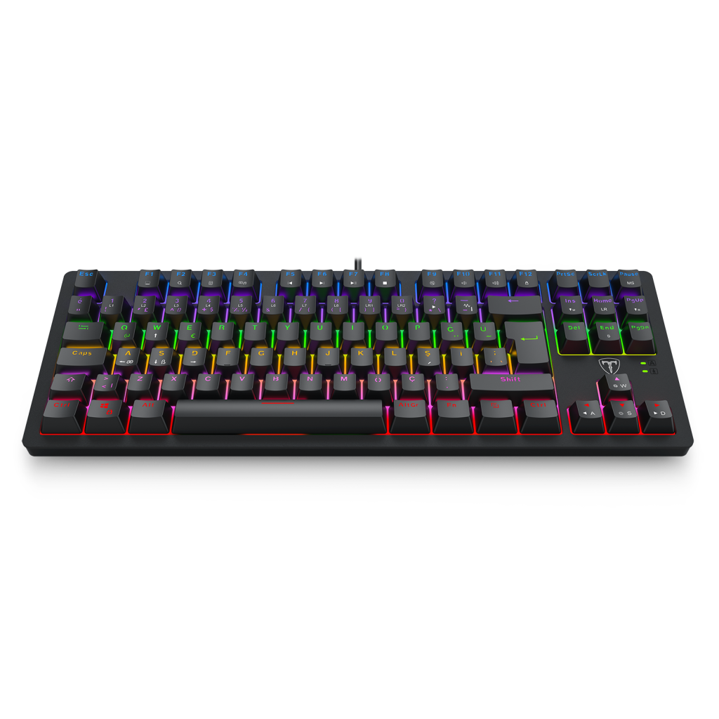T-DAGGER BALI, T-TGK311-BL, USB Kablolu, Türkçe Q,  Rainbow Backlight, Blue Mekanik Switch, 87 Tuşlu, Gaming Klavye - T-Dagger - görsel 2