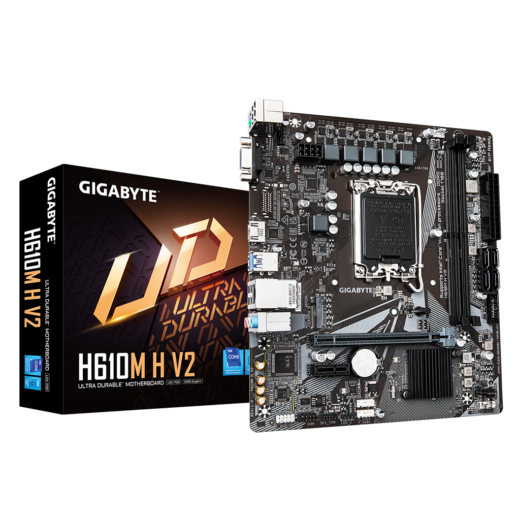 GIGABYTE H610M K REV 2.0 H610 DDR4 (Vga Yok) GLan mATX HDMI USB3 M2 1700p Anakart - GIGABYTE - görsel 2