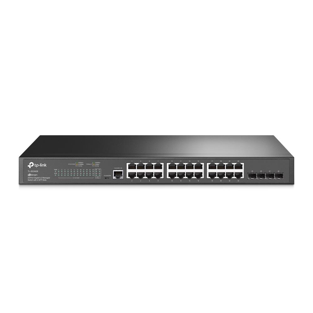 TP-LINK OMADA TL-SG3428 24 PORT GIGABIT+4XGIGABIT SFP UPLINK L2+ YÖNETİLEBİLİR RACKMOUNT SWITCH - Tp-Link