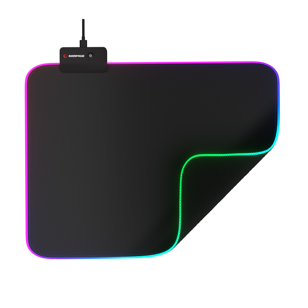 Rampage MP-23, BLITZ M RGB, 252x328x3mm, RGB Led, Gaming, MOUSE PAD (Siyah) - Rampage