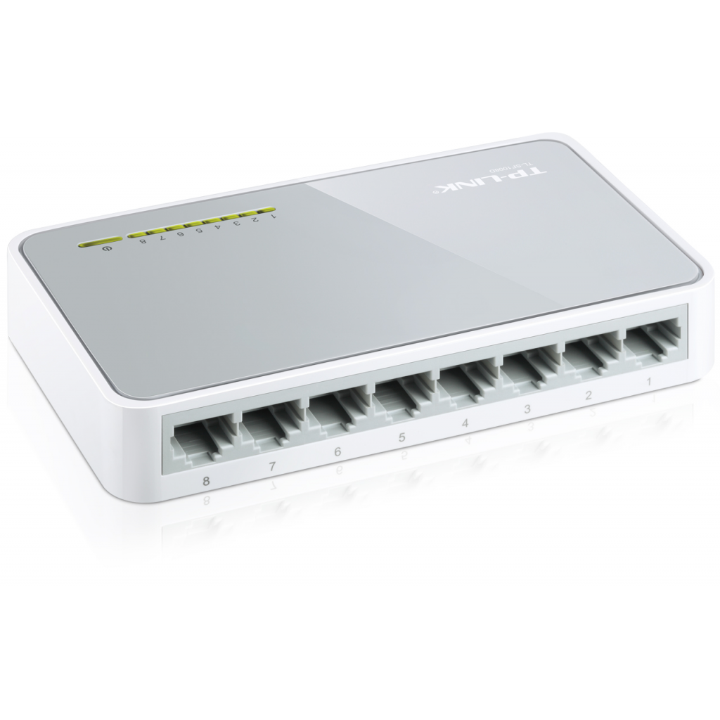 TP-LINK TL-SF1008D, 8 Port, Megabit, Yönetilemez, Masaüstü Switch - Tp-Link