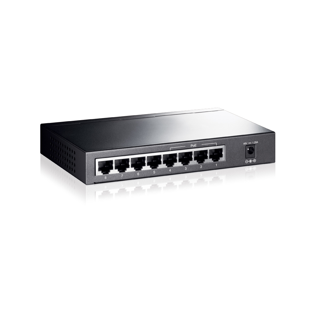 TP-LINK TL-SG1008P, 8 Port, GigaBit, 4 Port PoE, 55W, Yönetilemez, Metal Kasa, Masaüstü Switch - Tp-Link - görsel 6