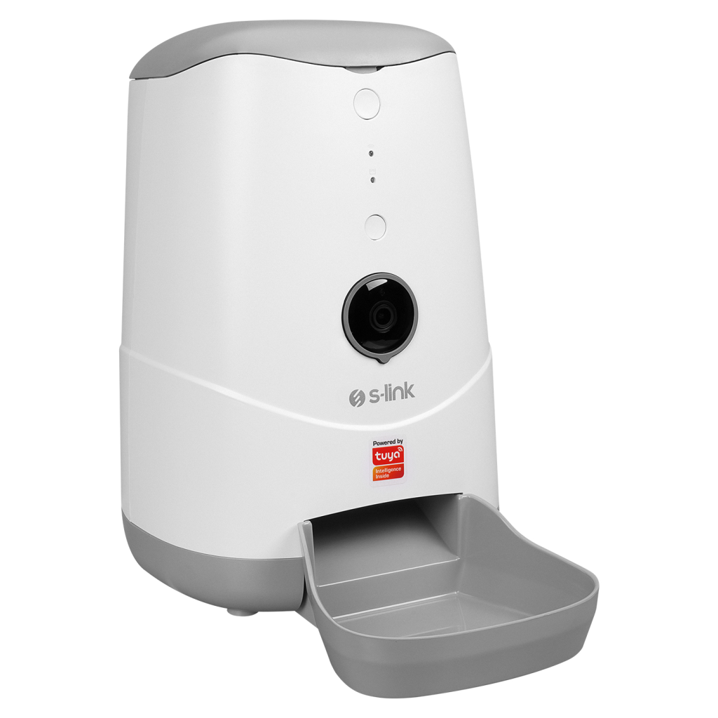 S-LINK SL-20, 3,7Litre Kapasiteli, WiFi, 1080P Kameralı, İyi Yönlü Ses, Tuya Destekli, Otomatik Yem Kabı - S-Link - görsel 2