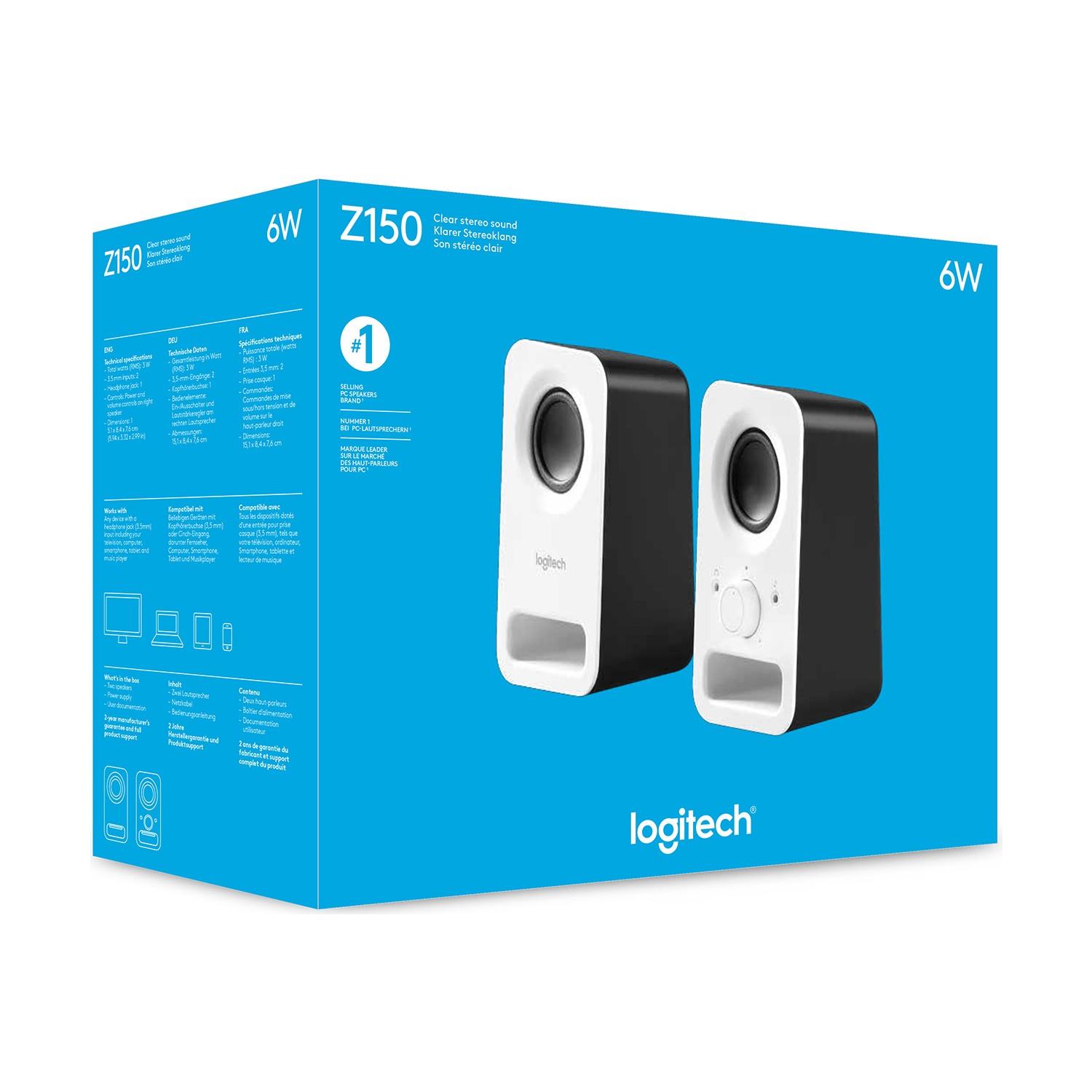 LOGITECH 980-000815, Z150, 6W, 1+1, Kulaklık Jaklı, Kompakt, Stereo, Speaker (Beyaz) - Logitech - görsel 4