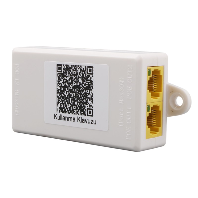URANIUM POE-RP12 1 PORT POE GİRİŞ BESLEME+ 2 PORT POE ÇIKIŞ 10/100 PLASTİK KASA POE REPEATER - Uranium
