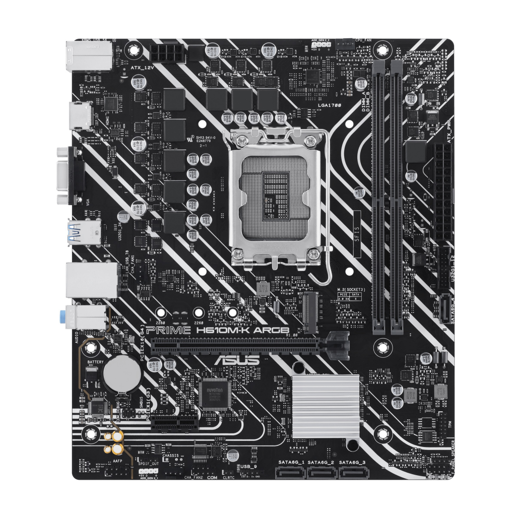 ASUS PRIME H610M-K ARGB H610 DDR5 Vga GLan mATX HD US32 M2 1700p Anakart - ASUS - görsel 3