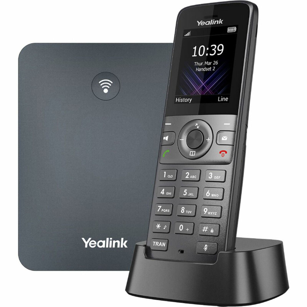 YEALINK W73P, W73H Dect Telefon ile W70B Baz İstasyonu, Kablosuz IP TELEFON, Siyah, 1.8" Renkli Ekran, 35 Saat Konuşma, 400 Saat Bekleme - Yealink