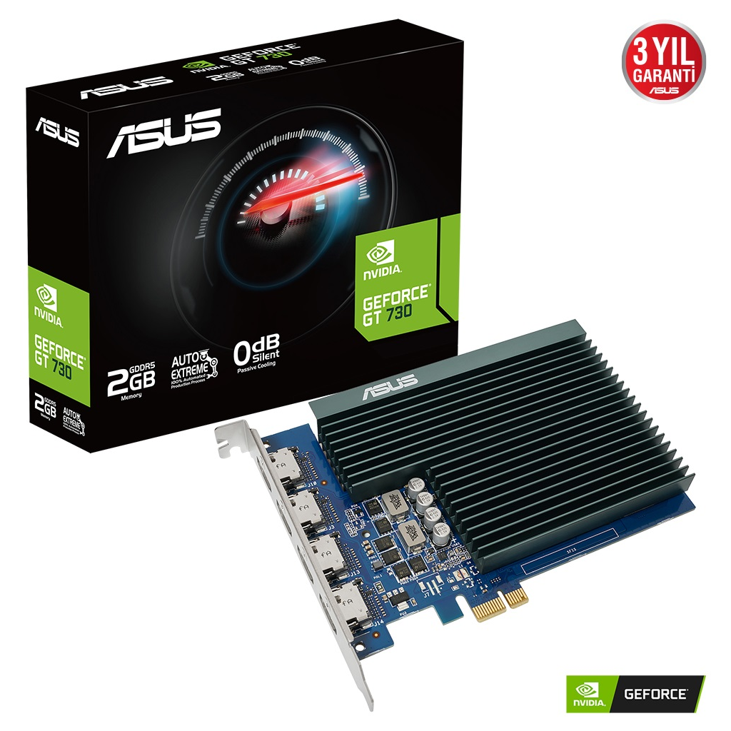 ASUS GT730-4H-SL-2GD5 2GB Geforce GT730 DDR5 64bit 4xHDMI PCIe Ekran Kartı - ASUS - görsel 2