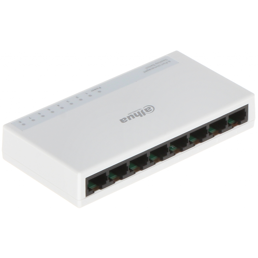 DAHUA PFS3008-8ET-L, 8 Port, MegaBit, Yönetilemez, Masaüstü Switch - Dahua