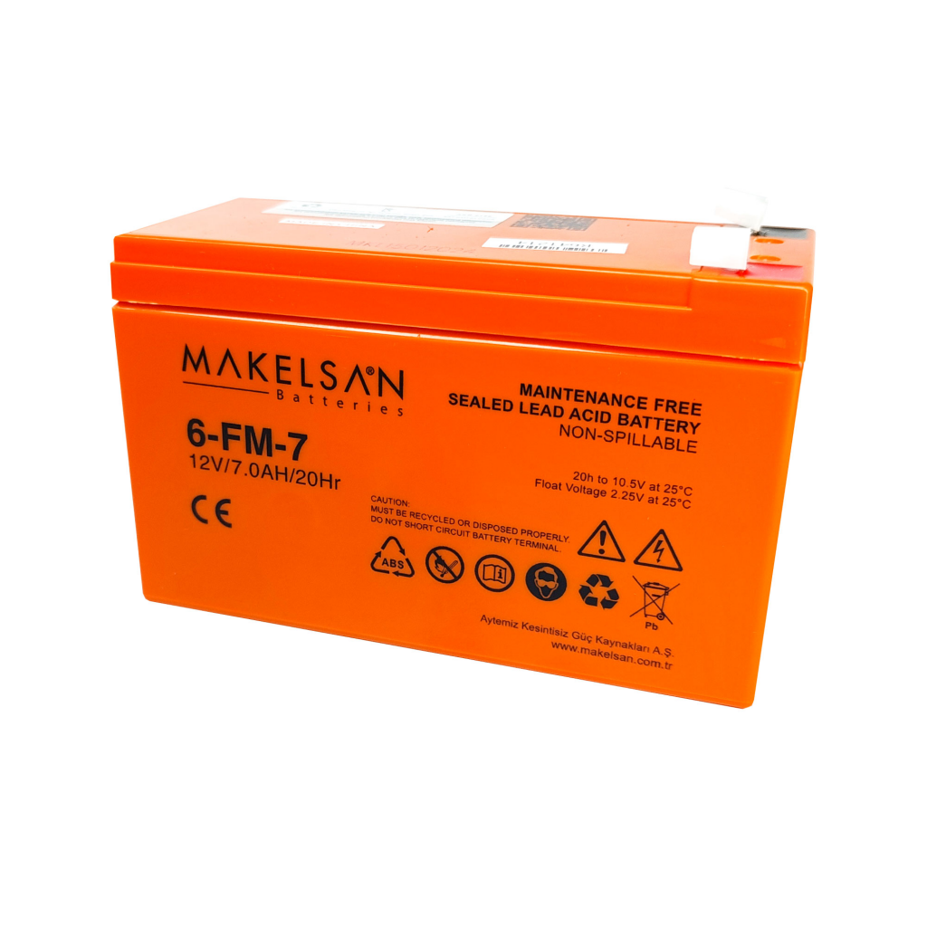 MAKELSAN 12V 7Ah, Bakımsız, Kuru Akü. UPS için Uygundur. - Makelsan - görsel 2