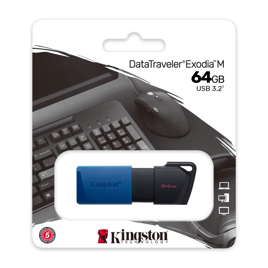 KINGSTON DTXM/64GB USB 3.2 DataTraveler Exodia Flash Bellek (Siyah-Mavi) - Kingston