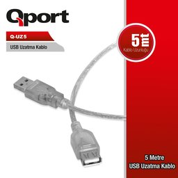QPORT 5MT USB UZATMA KABLOSU (Q-UZ5) - QPORT