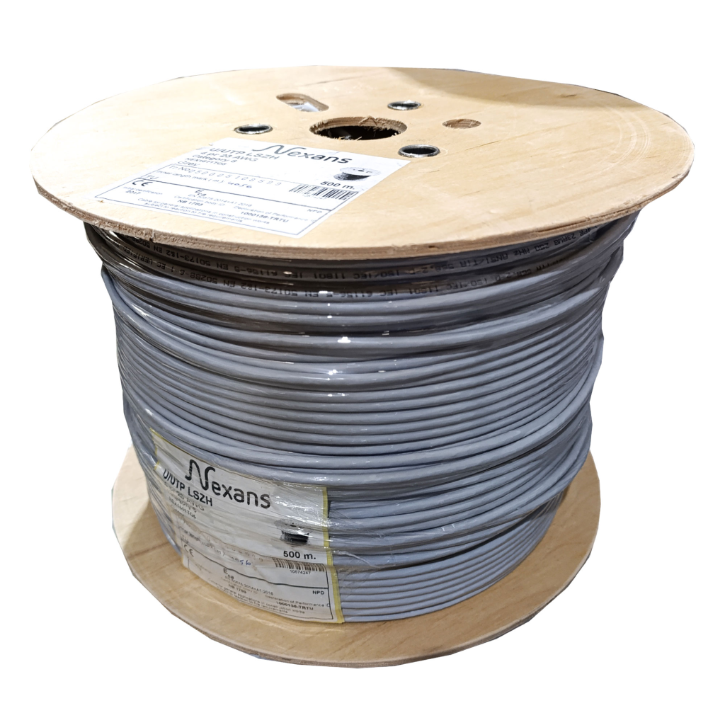 NEXANS NEX1611TO5, GRİ, CAT6, 500M, 23AWG (0,58mm), UTP, %100 Bakır, LSZH Halogen Free, Makara, Kablo - Nexans - görsel 2