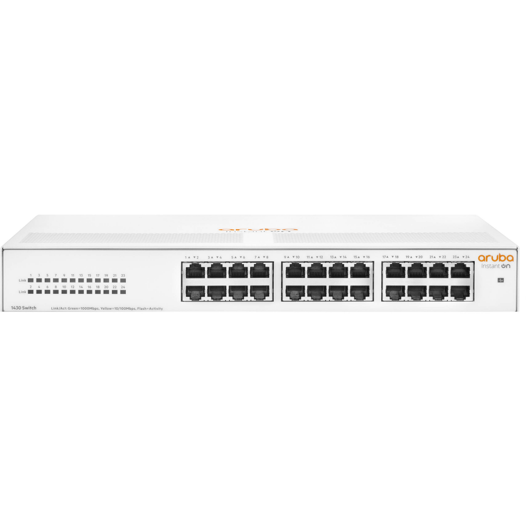 HP Aruba Instant On, R8R49A, 1430-24G, 24Port, GigaBit, Yönetilemez, Rack Mount Switch - Hp