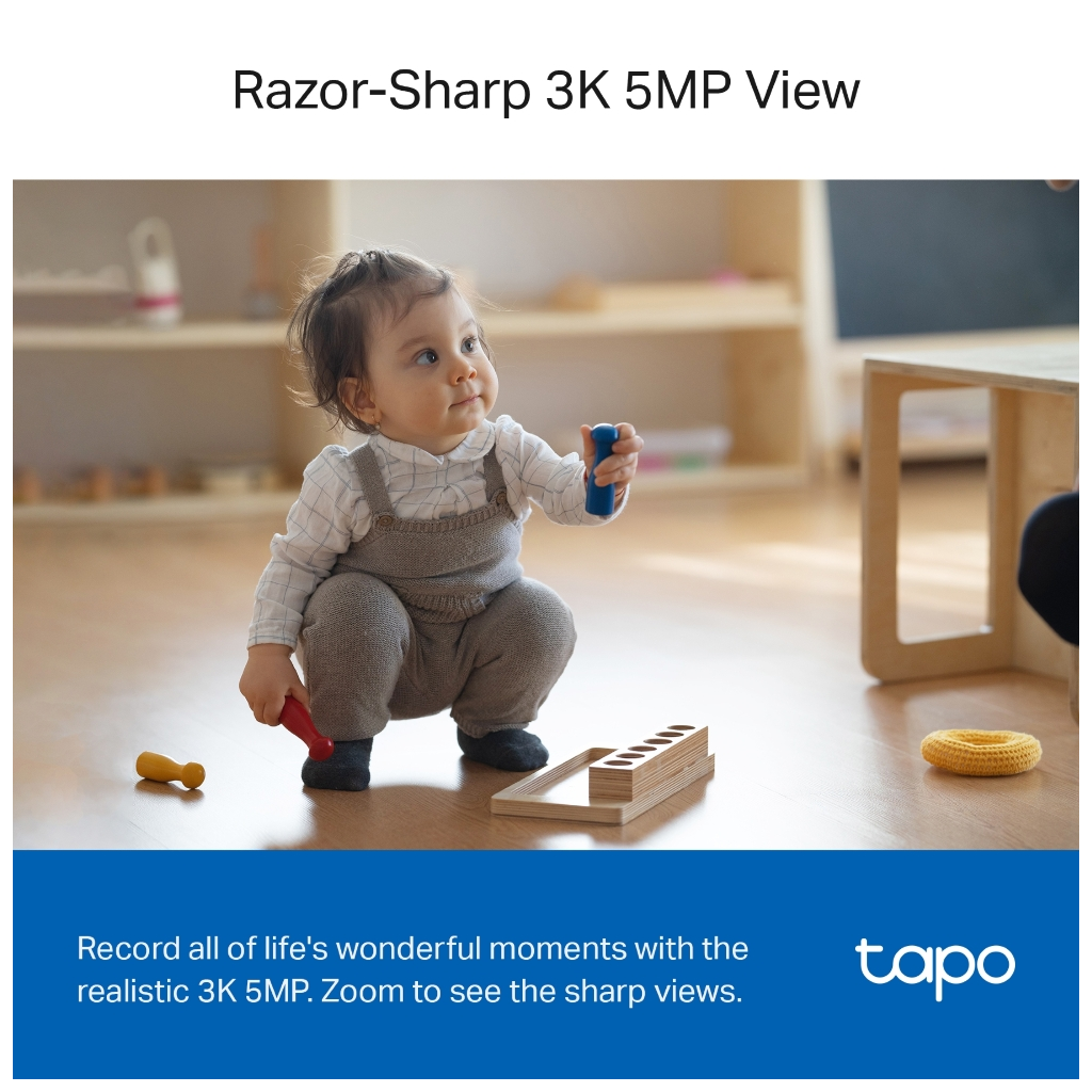 TP-LINK Tapo TC74 (C230), 3K, 5,0Mpix, İç Mekan, WiFi, 12Mt. Gece Görüşü, 360 Dönüş, İki Yönlü Ses Güvenlik Yapay Zeka Destekli Kamera - Tp-Link - görsel 4