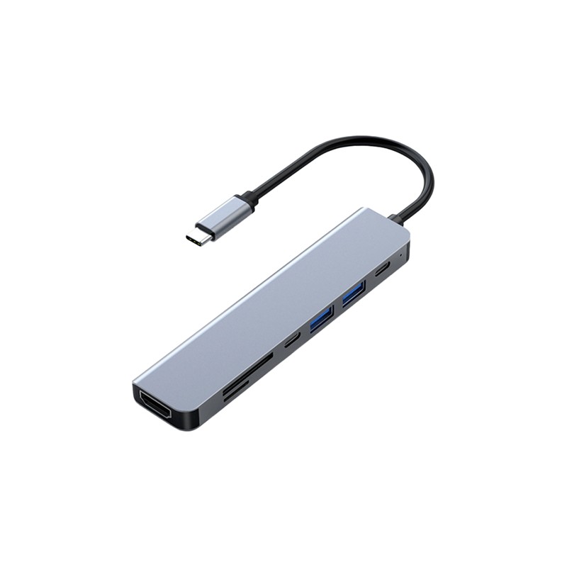 FRISBY FA-7684C TYPE-C - 7 IN1 USB-C+HDMI+SD/TF+USB3.0+PD+USB-C - Frisby