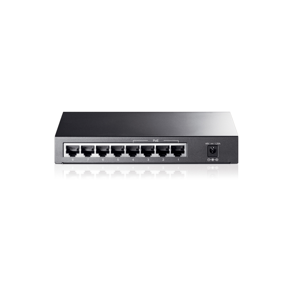 TP-LINK TL-SG1008P, 8 Port, GigaBit, 4 Port PoE, 55W, Yönetilemez, Metal Kasa, Masaüstü Switch - Tp-Link - görsel 4