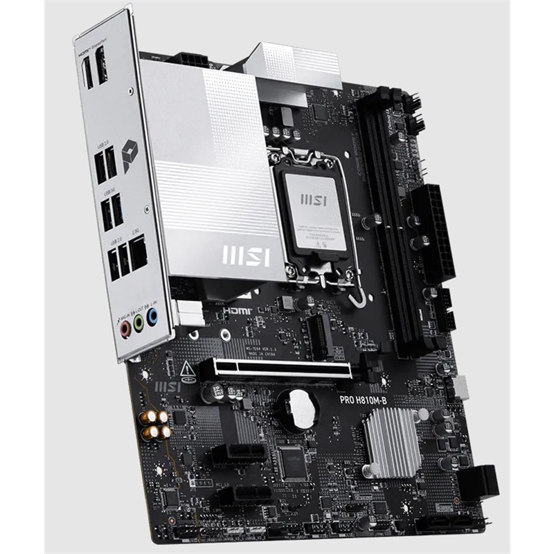 MSI PRO H810M-B DDR5 6400MHZ 1XHDMI 1XDP 1XM.2 MATX 1851P (INTEL ULTRA PROCESSORS SERIES 2) - Msi - görsel 2