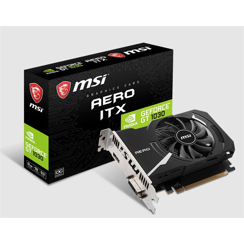 MSI GT1030 2GB DDR4 64BIT AERO HDMI/DVI (GEFORCE GT 1030 AERO ITX 2GD4 OC) - MSI - görsel 2