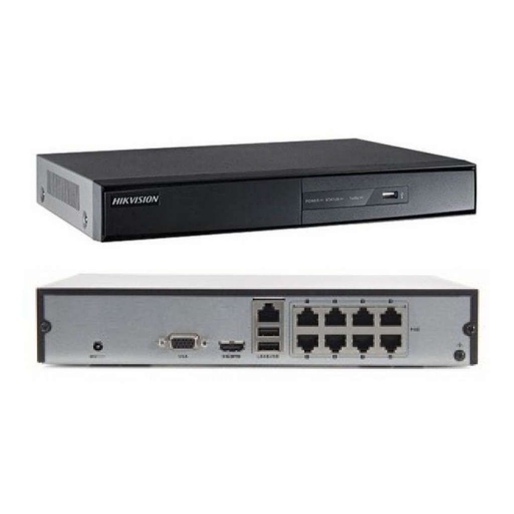 HIKVISION DS-7108NI-Q1/8P/M, 8Kanal PoE, 4Mpix, H265+, 1 HDD Desteği, 1520P Kayıt, 60Mbps Bant Genişliği, Metal Kasa, NVR - Hikvision