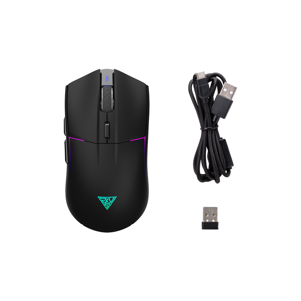 GAMDIAS HADES M3, RGB Aydınlatma, 2.4Ghz ve Bluetooth Kablosuz, 7 Programlanabilir Buton, Şarj Edilebilir, Type-C, Gaming Mouse, 10.000 DPI, Siyah - Gamdias - görsel 5