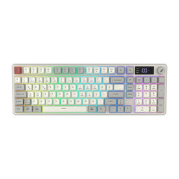 HAWK GAMING HK258 MEMBRANE LCD RGB KABLOSUZ/BLUETOOTH TURKCE KLAVYE KIRMIZI/HAKI - HAWK