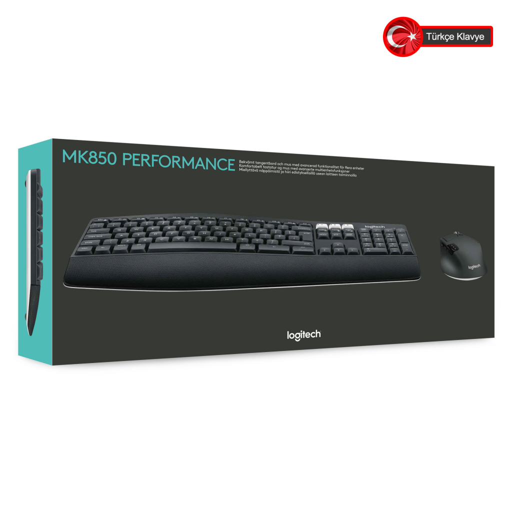 LOGITECH MK850, 920-008230, Kablosuz, Bluetooth, Türkçe Q, Klavye Mouse Set - Logitech - görsel 4