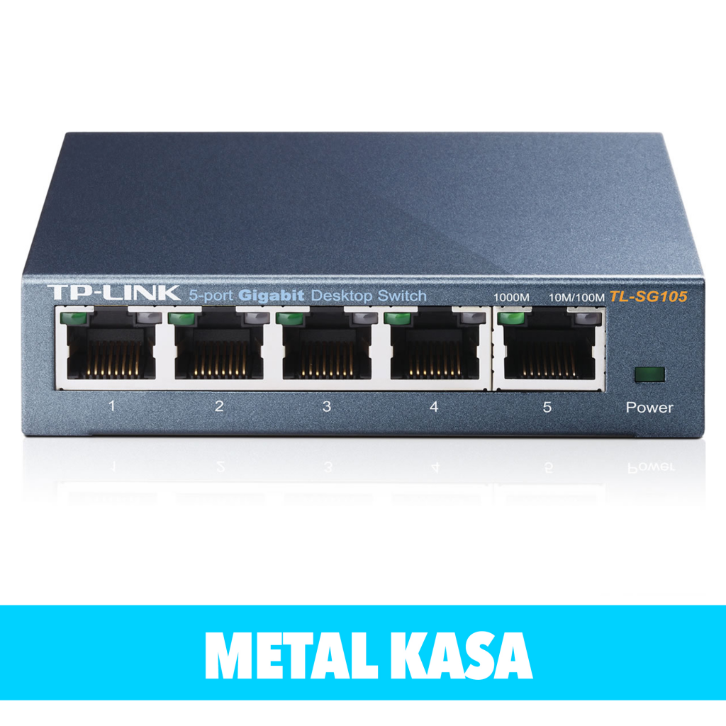 TP-LINK TL-SG105, 5 Port, GigaBit, Yönetilemez, Metal Kasa, Masaüstü Switch - Tp-Link - görsel 2