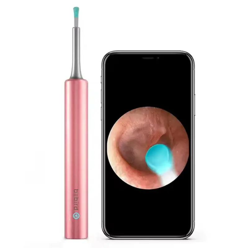 BEBIRD T5 3MP KAMERA 3.5MM LENS ŞARJLI WIFI GÖRÜNTÜLÜ KULAK TEMİZLEYİCİ PEMBE RENK - Bebird