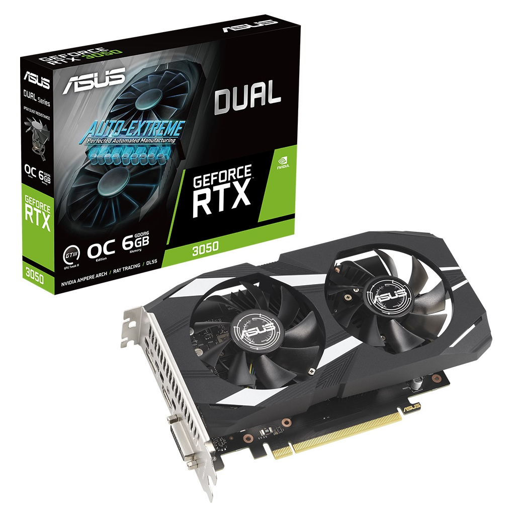 ASUS DUAL-RTX3050-O6G 6GB Geforce RTX3050 GDDR6 96bit HDMI DVI/DP 16x Ekran Kartı - ASUS - görsel 2