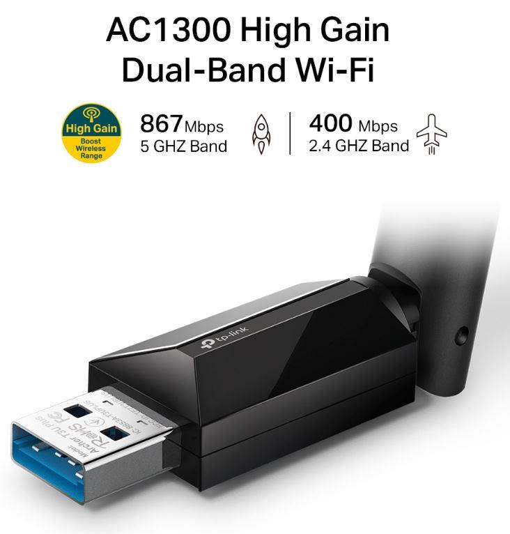 TP-LINK ARCHER T3U PLUS 1300MBPS KABLOSUZ DUAL BAND USB ADAPTOR - Tp-Link - görsel 3