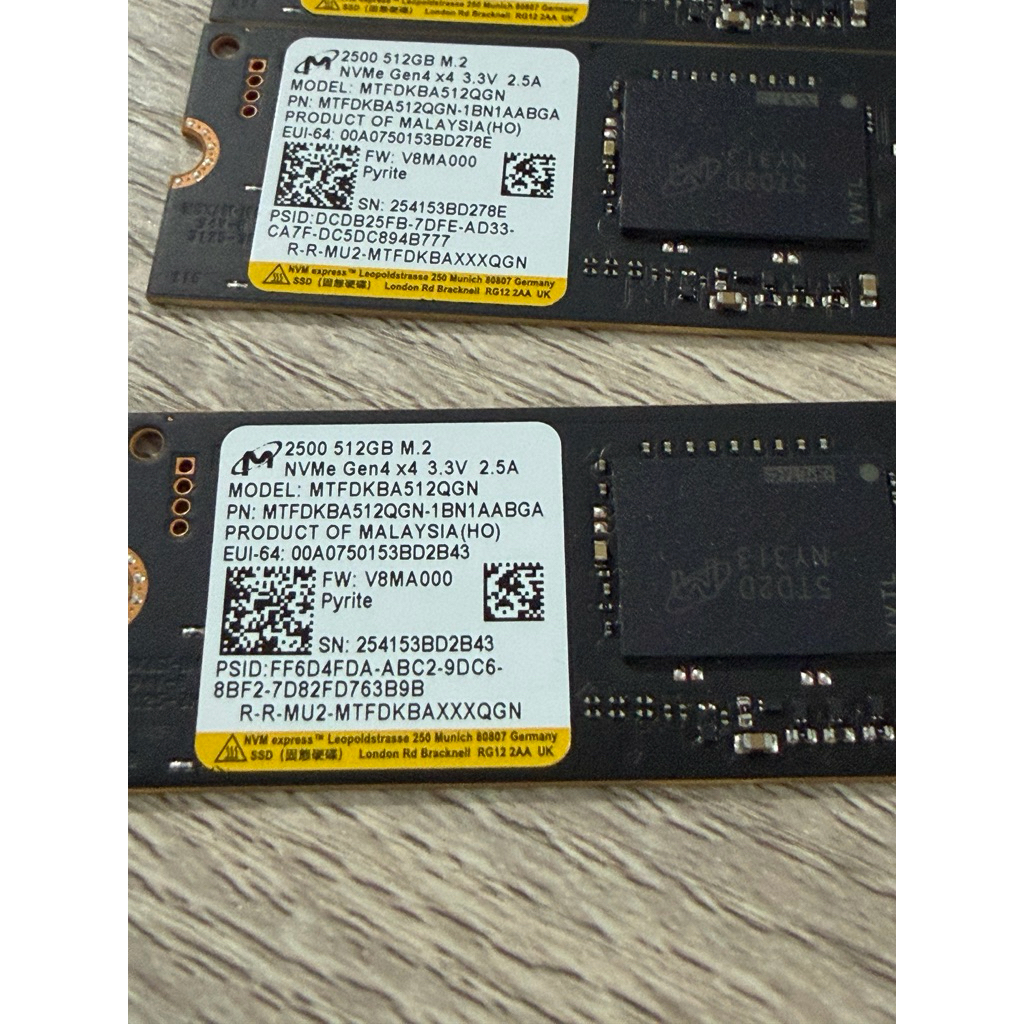 MICRON 2500 Seri, MTFDKBA512QGN-1BN1AABGA, 512GB, 6600/3650, Gen4, NVME PCIe M.2 2280, SSD - Micron - görsel 2