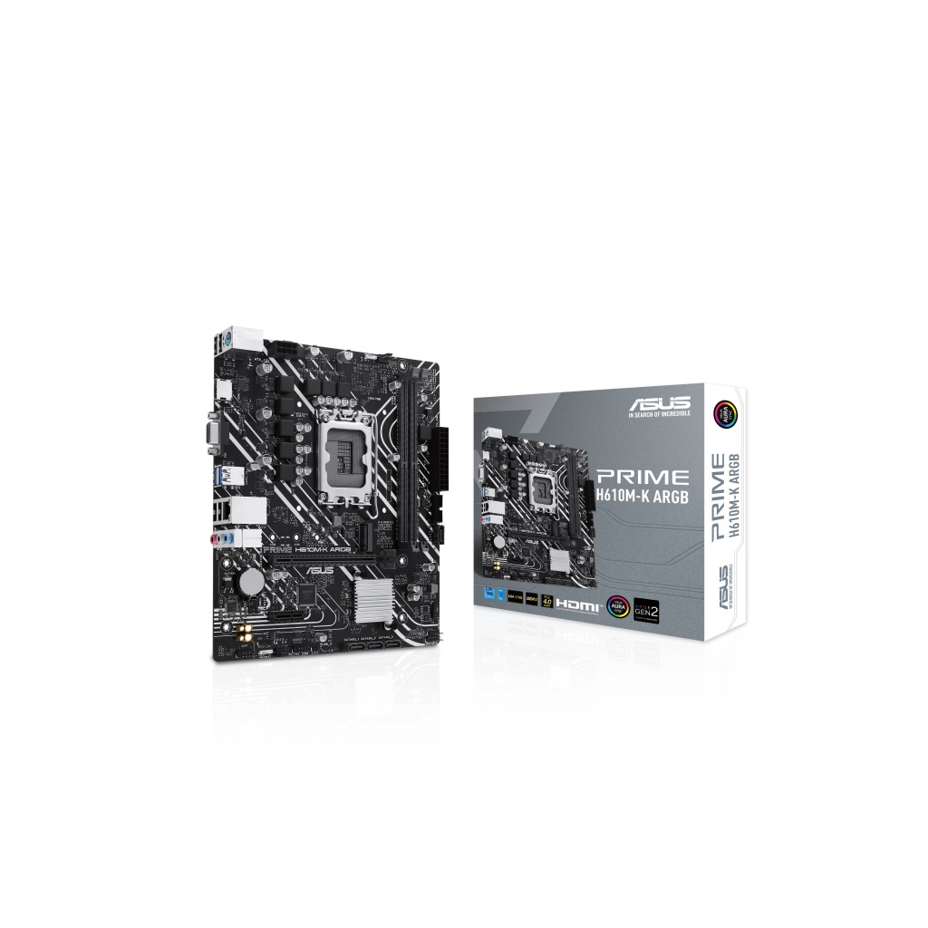 ASUS PRIME H610M-K ARGB H610 DDR5 Vga GLan mATX HD US32 M2 1700p Anakart - ASUS - görsel 2
