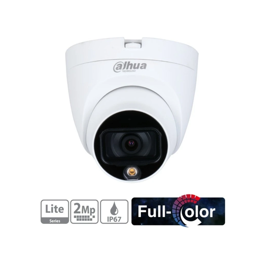 DAHUA HAC-HDW1209TLQ-LED-0280B, 2Mpix, 2.8mm Lens, 20 Mt Gece Görüşü, Full Color, 4 IN 1, Dome Kamera - Dahua