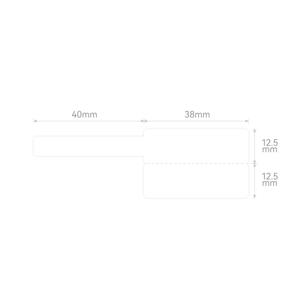 NIIMBOT T25 Etiket 38mm x 40mm 100 adet Beyaz  Kablo için (B1,B21S,B3S) - Niimbot - görsel 2