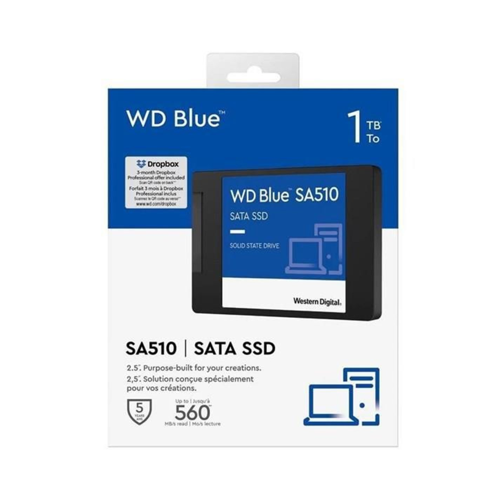 WD Blue SA510, WDS100T3B0A, 1TB, 560/510, 3D NAND, 2,5" SATA, SSD - Western Digital - görsel 4