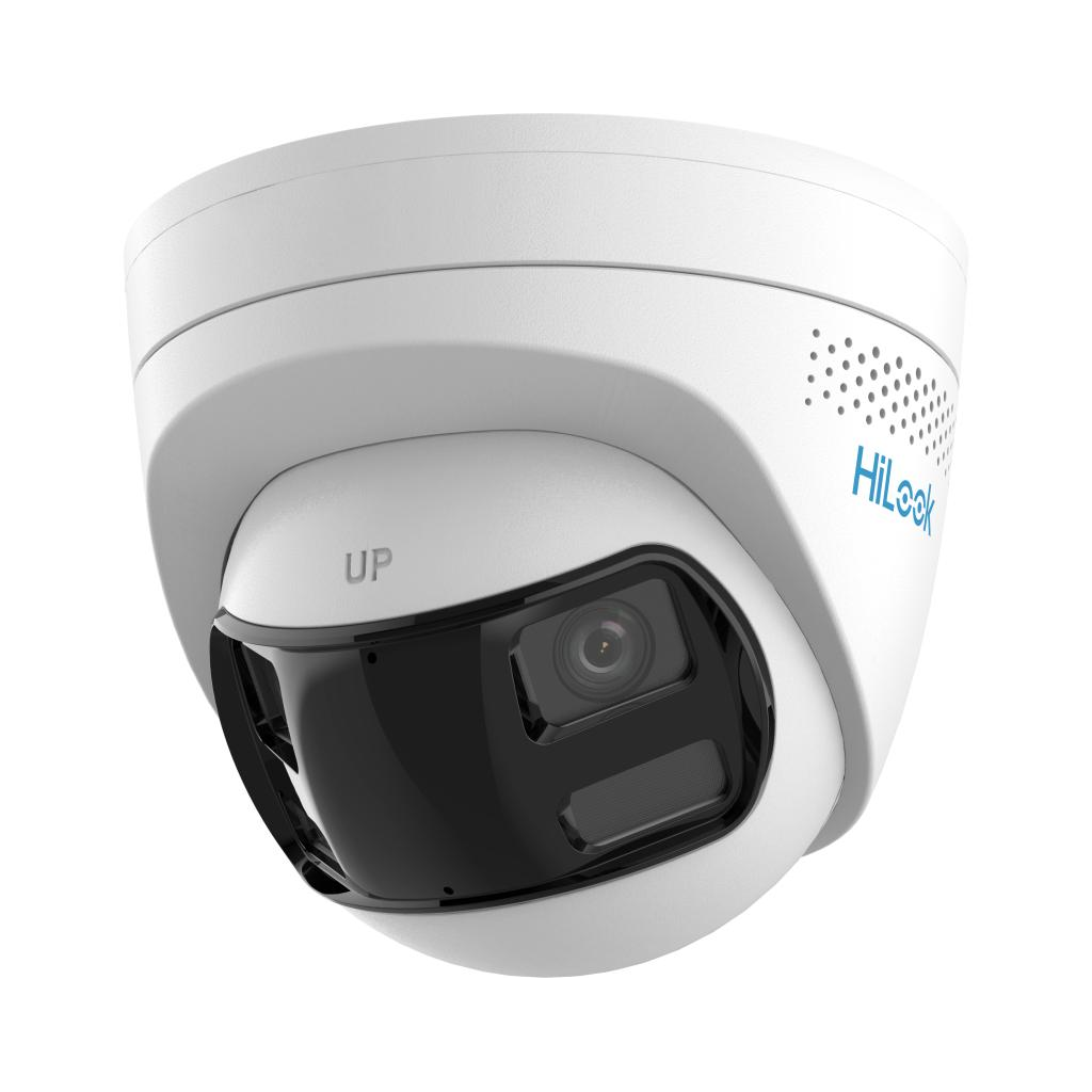 HILOOK IPC-T269HAD-LUF/SL, 6Mpix,2,8mm Dual  Lens, H265+, Dual Light, 30Mt Gece Görüşü, Dahili Mikrofon, PoE, IP67, Dome, IP Kamera - Hilook