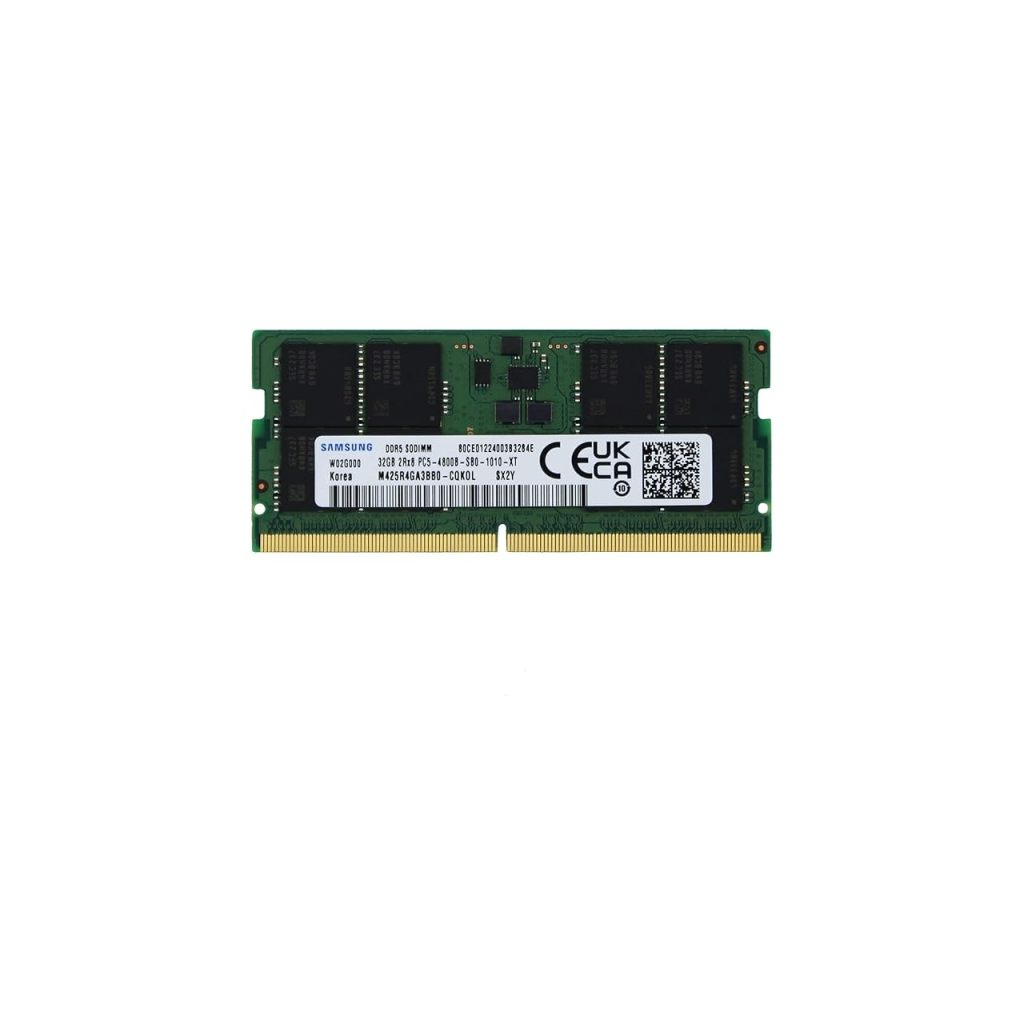 Samsung SAMSO4800/32, 32GB, DDR5, 4800MHz,  CL46, 1.1V Notebook Ram (M425R4GA3BB0-CQKOD) - Samsung