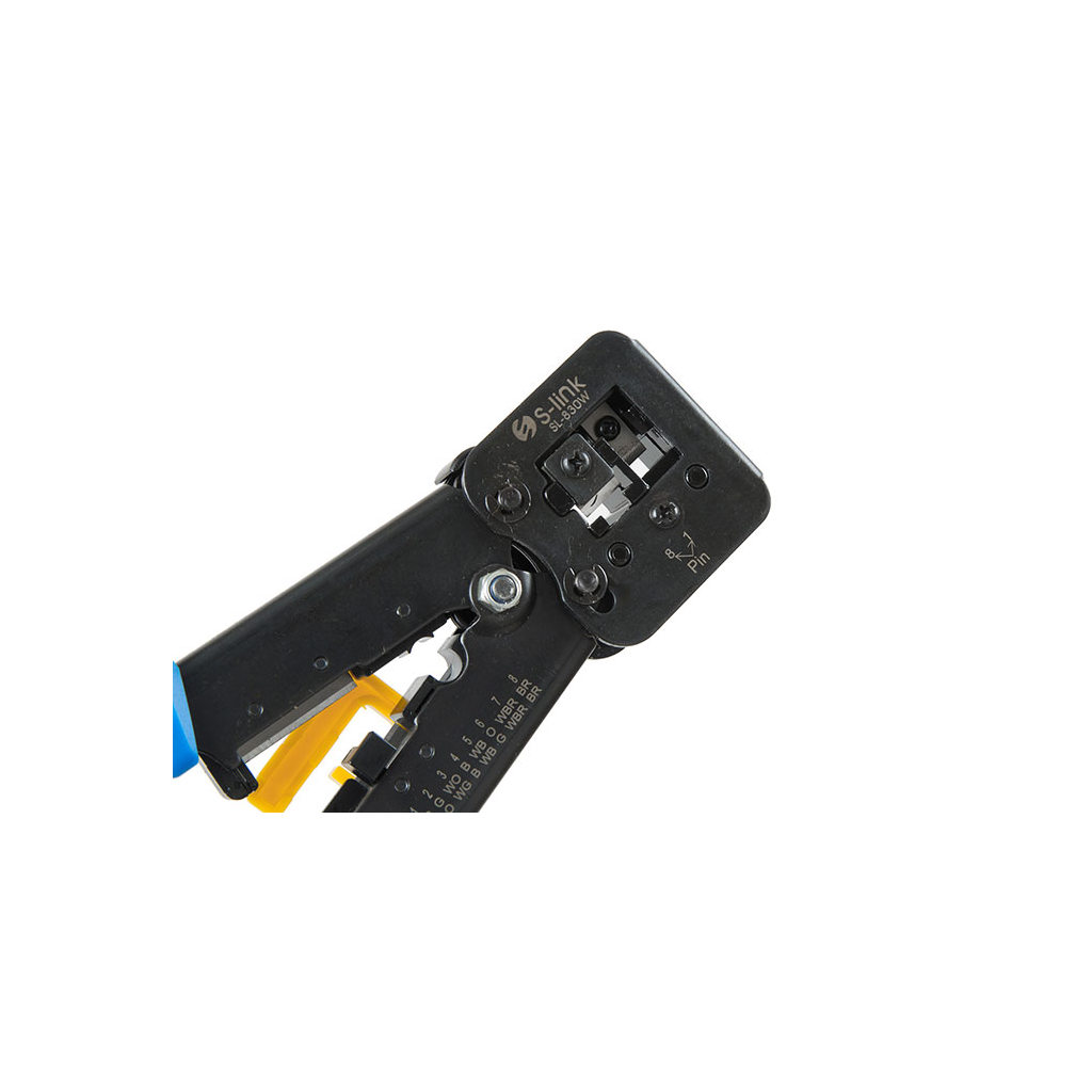 S-LINK SL-830W, RJ45/RJ11 ikili Pense,  Yeni Nesil Kablo Ucu Konnektör Sıkma Pensesi - S-Link - görsel 3