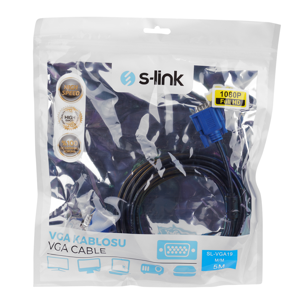 S-LINK SL-VGA19 5 Mt 15E/15E Monitör Kablosu - S-LINK - görsel 4